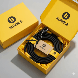 bumble reflective nylon dog leash with padded handle – safe & durable pet accessory
