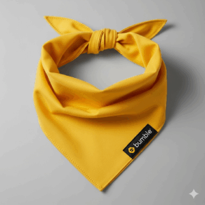 bumble classic pet bandana – stylish lightweight cotton scarf for dogs & cats